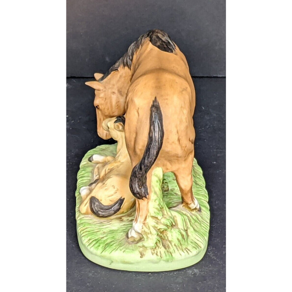 Vintage Horse Mare and Foal Colt Figurine Homco Porcelan #1442 - Picture 5 of 7